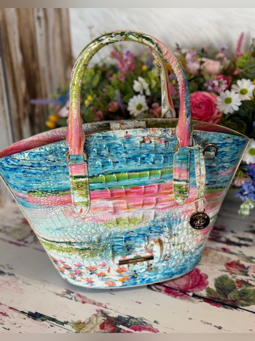 Brahmin Jenny Staycation Shoulder Bag NWT Fish Tropical Beauty 2x EYES FIRM - Picture 11 of 13